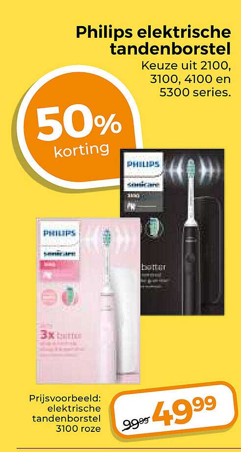 Philips elektrische tandenborstel 50% korting
