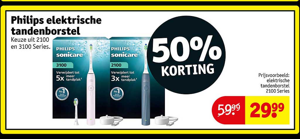 Philips elektrische tandenborstel 50% KORTING