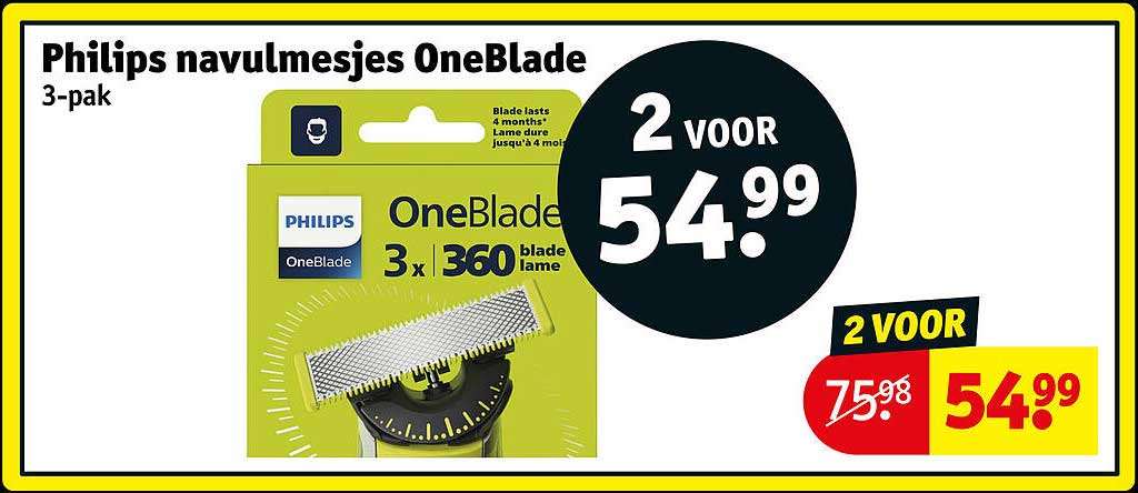 Philips navulmesjes OneBlade 3-pak