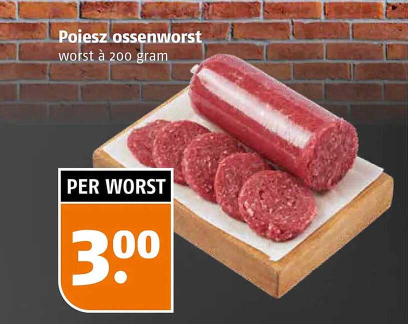 Poiesz ossenworst worst à 200 gram