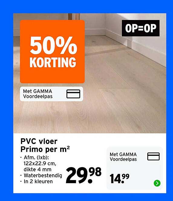 PVC vloer Primo per m²