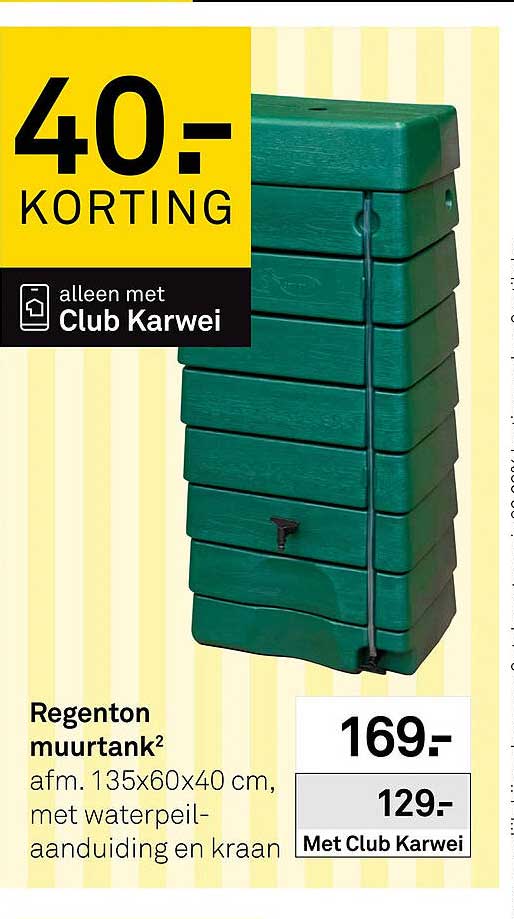 Regenton vuurtank met waterpeil-aanduiding en kraan 40- korting alleen met Club Karwei