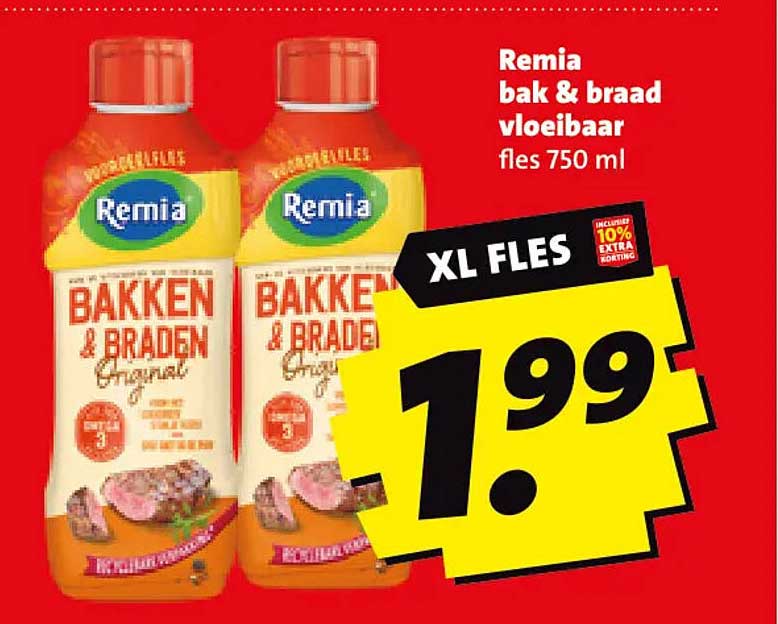 Remia bak & braad vloeibaar fles 750 ml XL FLES