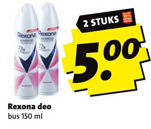 Rexona deo bus 150 ml 2 STUKS