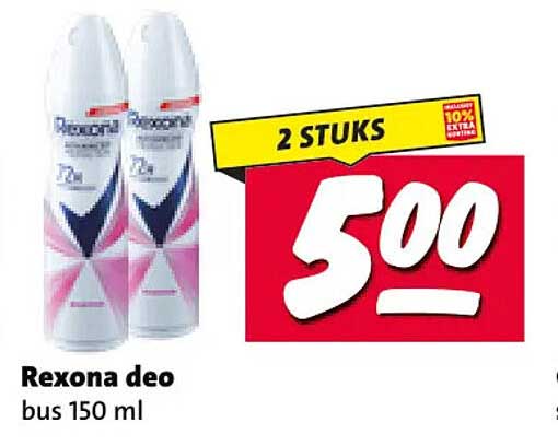 Rexona deo bus 150 ml 2 STUKS