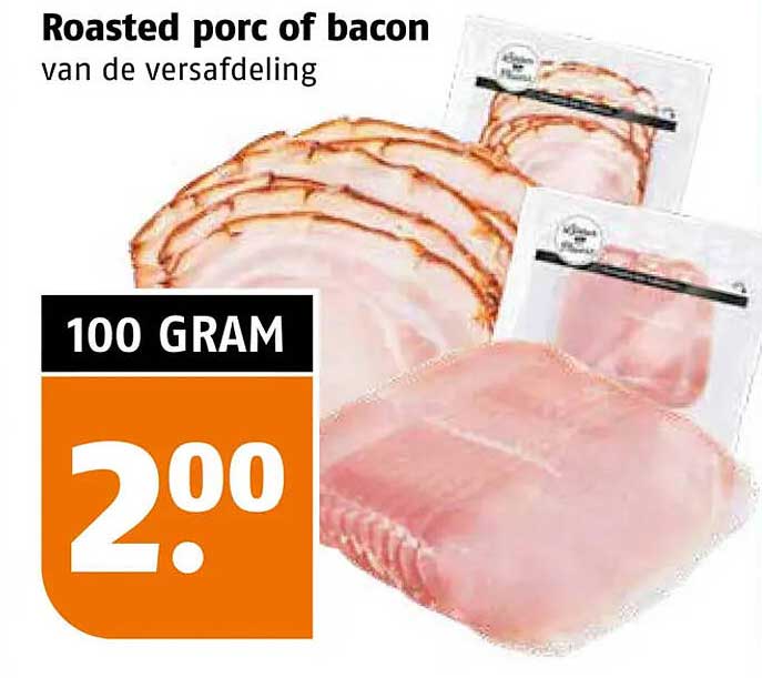 Roasted porc of bacon van de versafdeling
