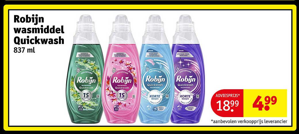 Robijn wasmiddel Quickwash 837 ml