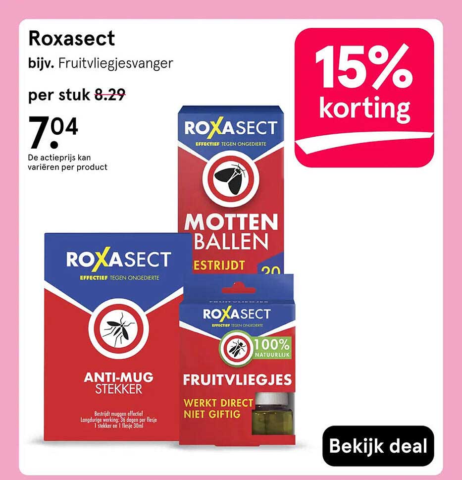 Roxasect bijv. Fruitvliegjesvanger 15% korting