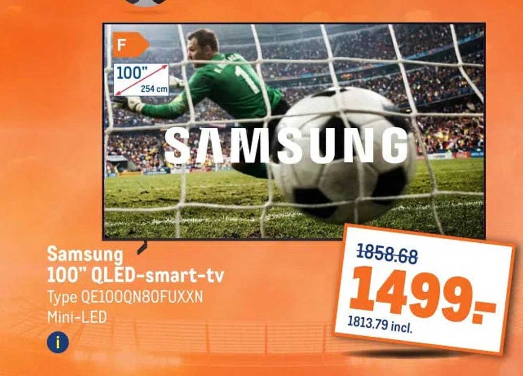 Samsung 100" OLED-smart-tv Type QE100QN80FUXN Mini-LED