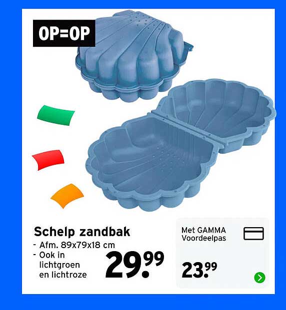 Schelp zandbak