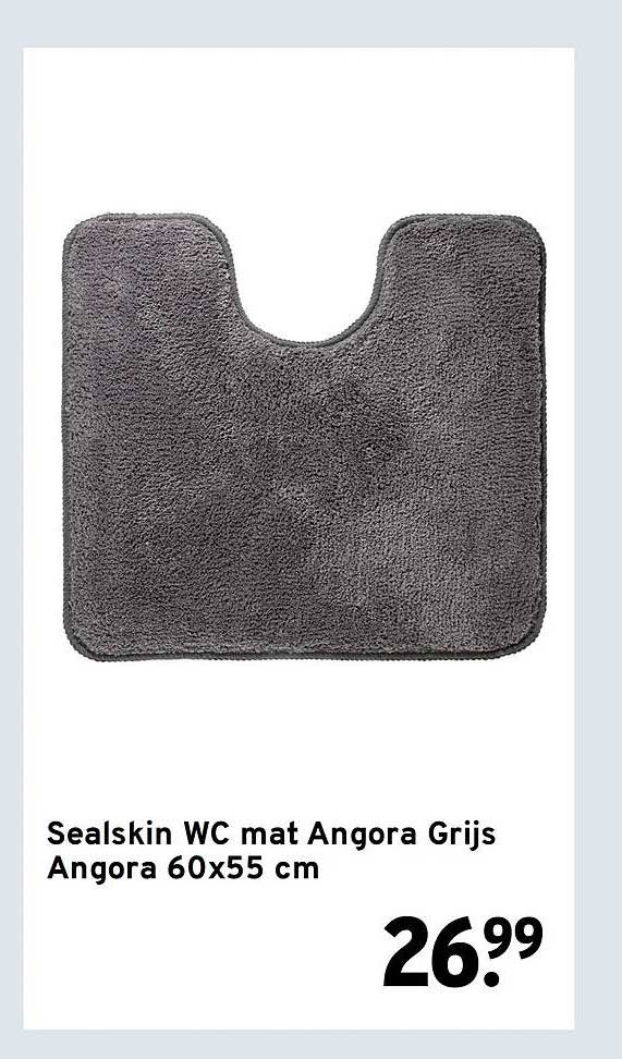 Sealskin WC mat Angora Grijs Angora 60x55 cm