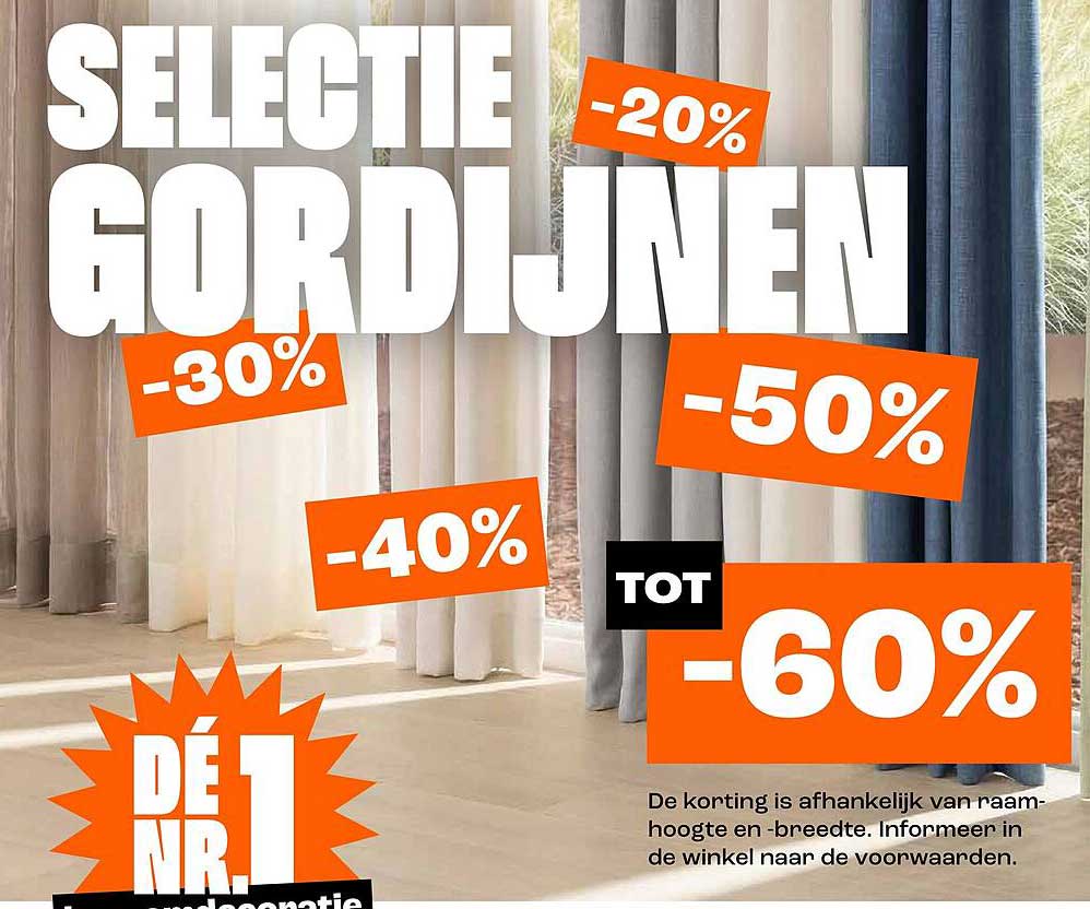 SELECTIE GORDIJNEN TOT -60%