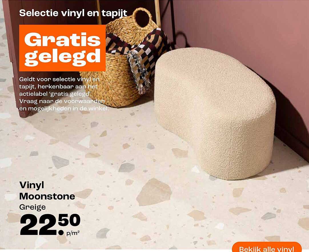 Selectie vinyl en tapijt Gratis gelegd