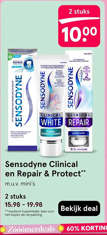 Sensodyne Clinical en Repair & Protect** 2 stuks