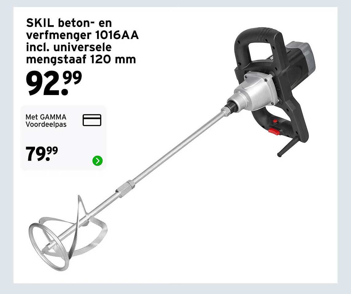SKIL beton- en verfmenger 1016AA incl. universele mengstaaf 120 mm