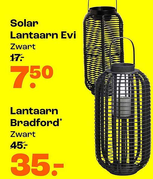 Solar Lantaarn Evi Zwart