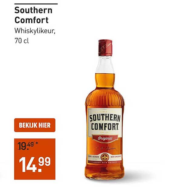 Southern Comfort Whiskylikeur, 70 cl