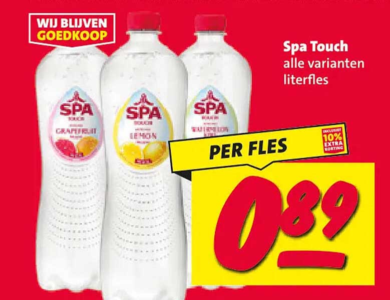 Spa Touch alle varianten literfles PER FLES
