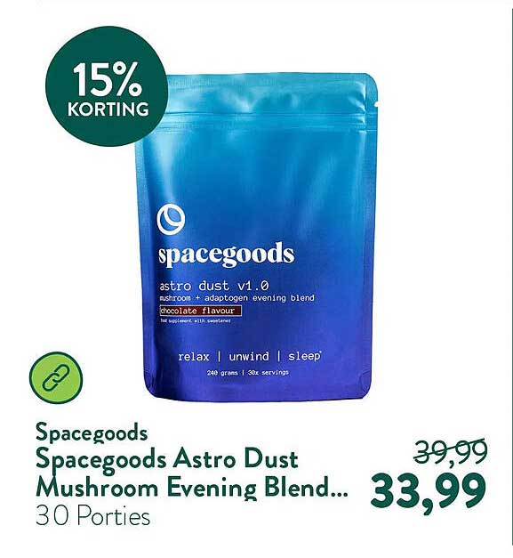Spacegoods Spacegoods Astro Dust Mushroom Evening Blend... 30 Porties 15% KORTING