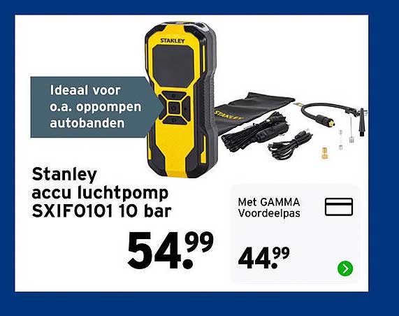 Stanley accu luchtpomp SXIF0101 10 bar