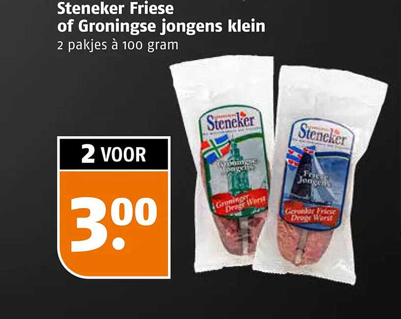 Steneker Friese of Groningse jongens klein 2 pakjes à 100 gram