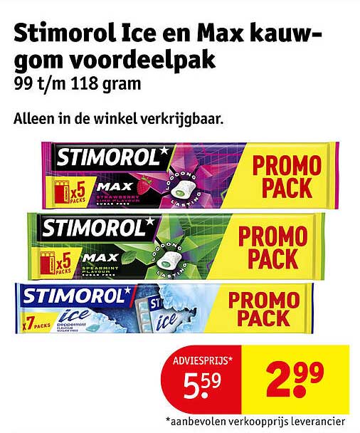 Stimorol Ice en Max kauwgom voordeelpak
