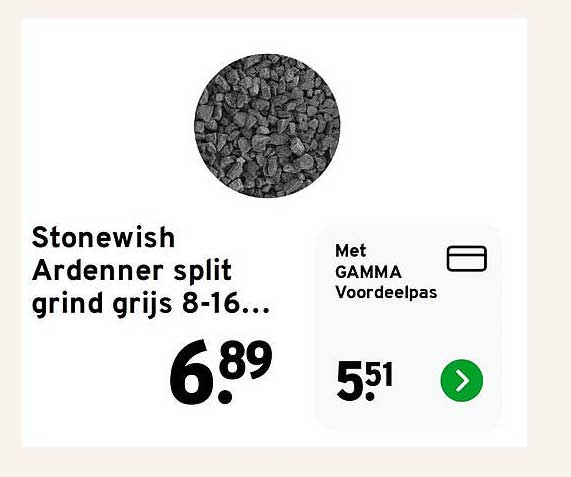 Stonewish Ardenner split grind grijs 8-16...
