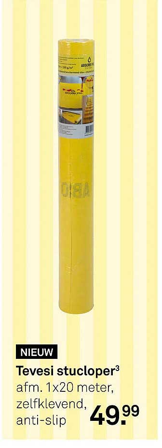 Tevesi stucloper³ afm. 1x20 meter, zelfklevend, anti-slip
