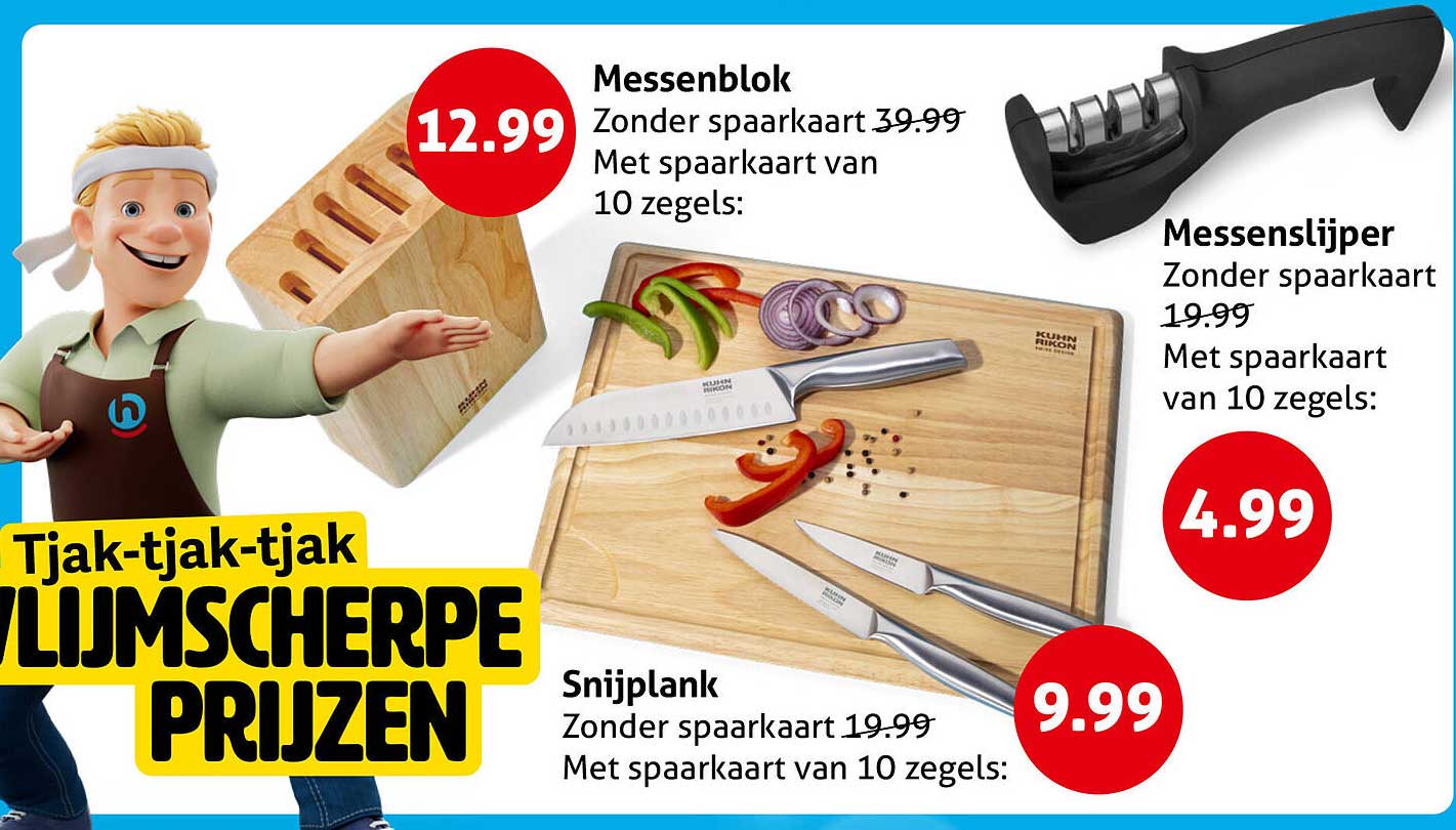 Tjak-tjak-tjak vlijmscherpe prijzen