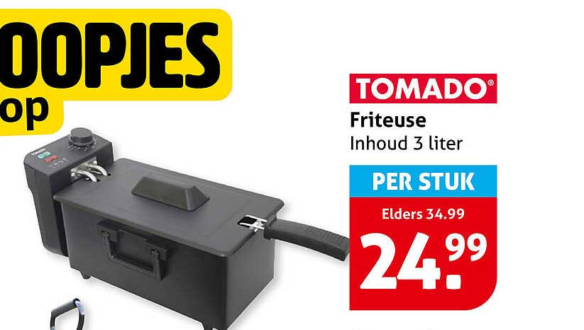 TOMADO Friteuse Inhoud 3 liter PER STUK Elders 34.99