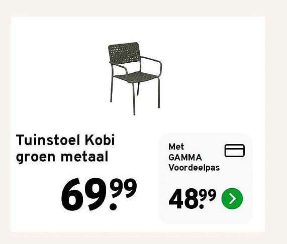 Tuinstoel Kobi groen metaal