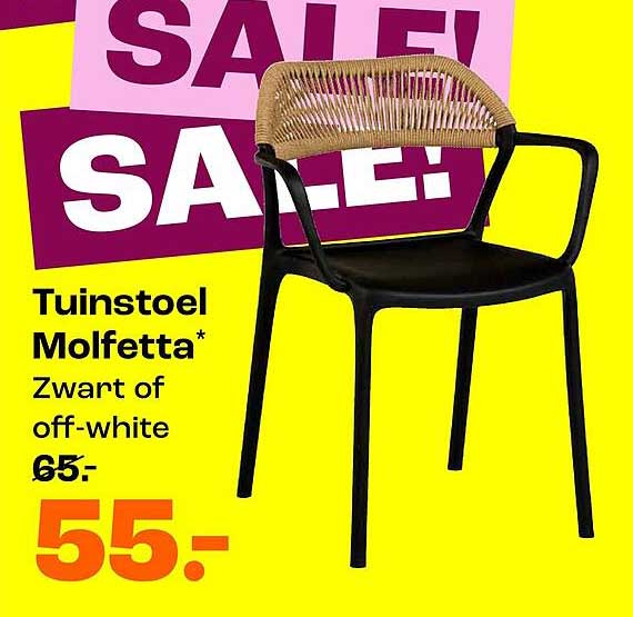 Tuinstoel Molfetta* Zwart of off-white