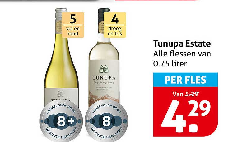 Tunupa Estate Alle flessen van 0.75 liter PER FLES