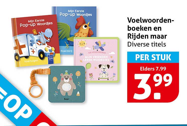 Voelwoorden-boeken en Rijden maar Diverse titels PER STUK