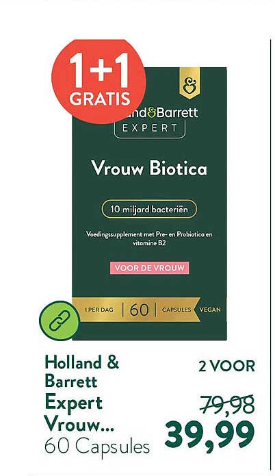Vrouw Biotica 60 Capsules 1+1 GRATIS