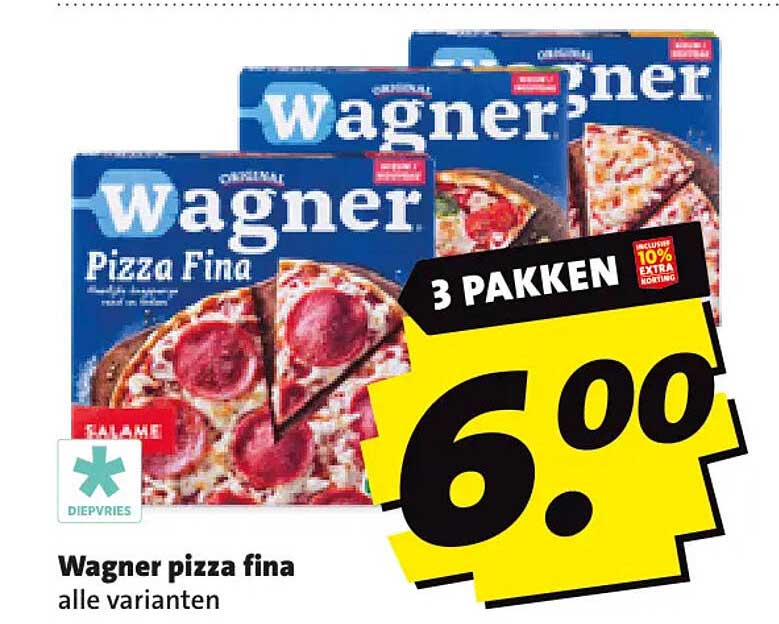 Wagner pizza fina alle varianten 3 pakken
