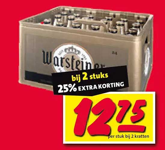 Warsteiner bij 2 stuks 25% extra korting