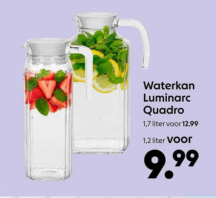 Waterkan Luminarc Quadro