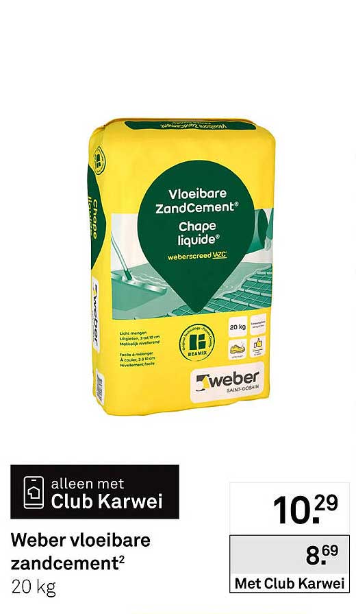Weber vloeibare zandcement²
