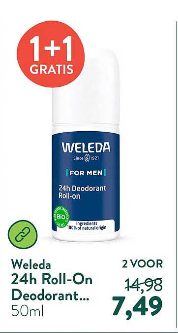 Weleda 24h Roll-On Deodorant... 1+1 GRATIS