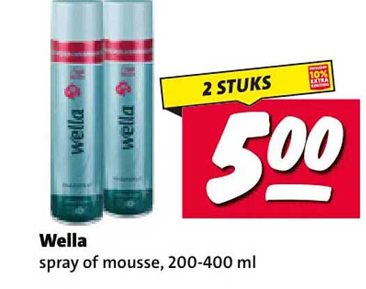 Wella spray of mousse, 200-400 ml 2 STUKS