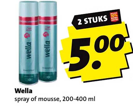 Wella spray of mousse, 200-400 ml 2 STUKS