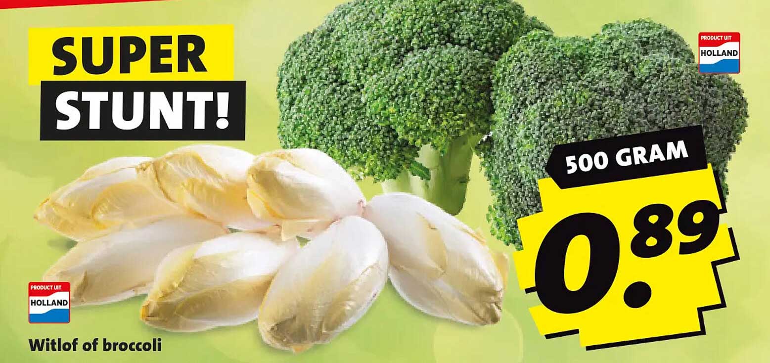 Witlof of broccoli