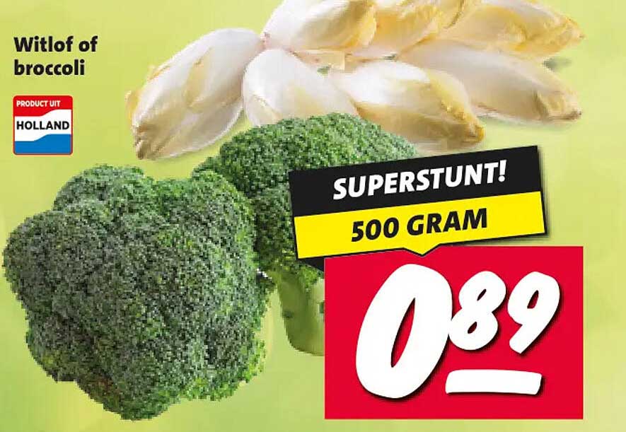 Witlof of broccoli SUPERSTUNT! 500 GRAM