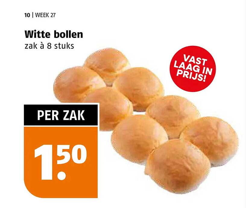 Witte bollen zak à 8 stuks
