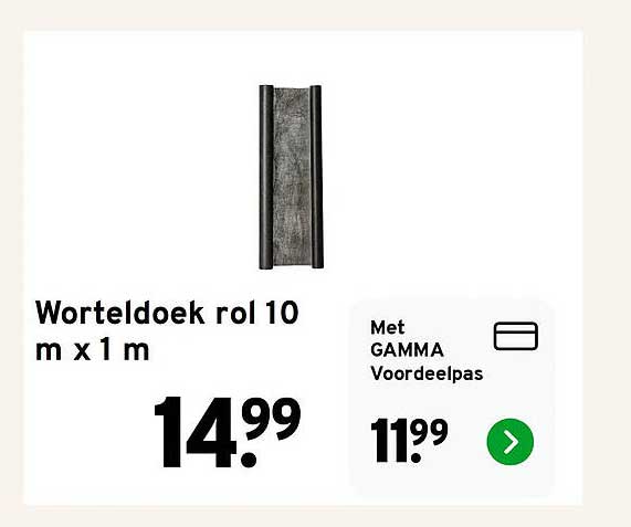 Worteldoek rol 10 m x 1 m