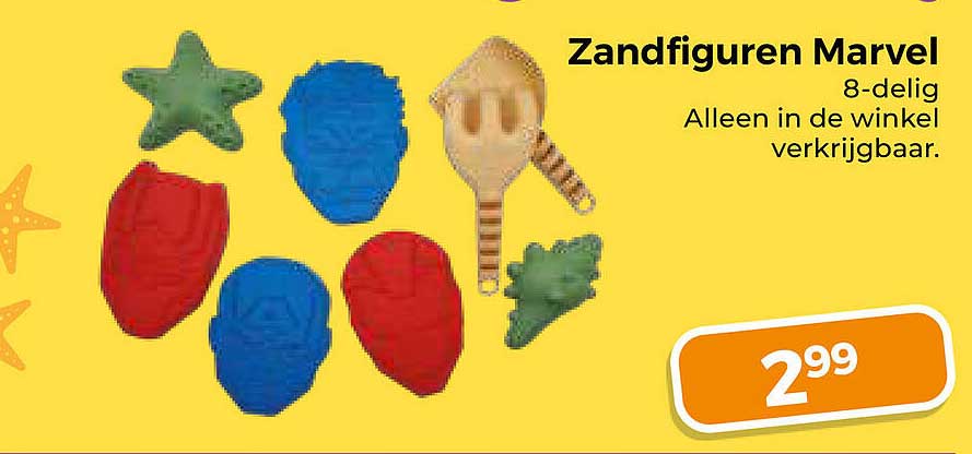 Zandfiguren Marvel 8-delig Alleen in de winkel verkrijgbaar.