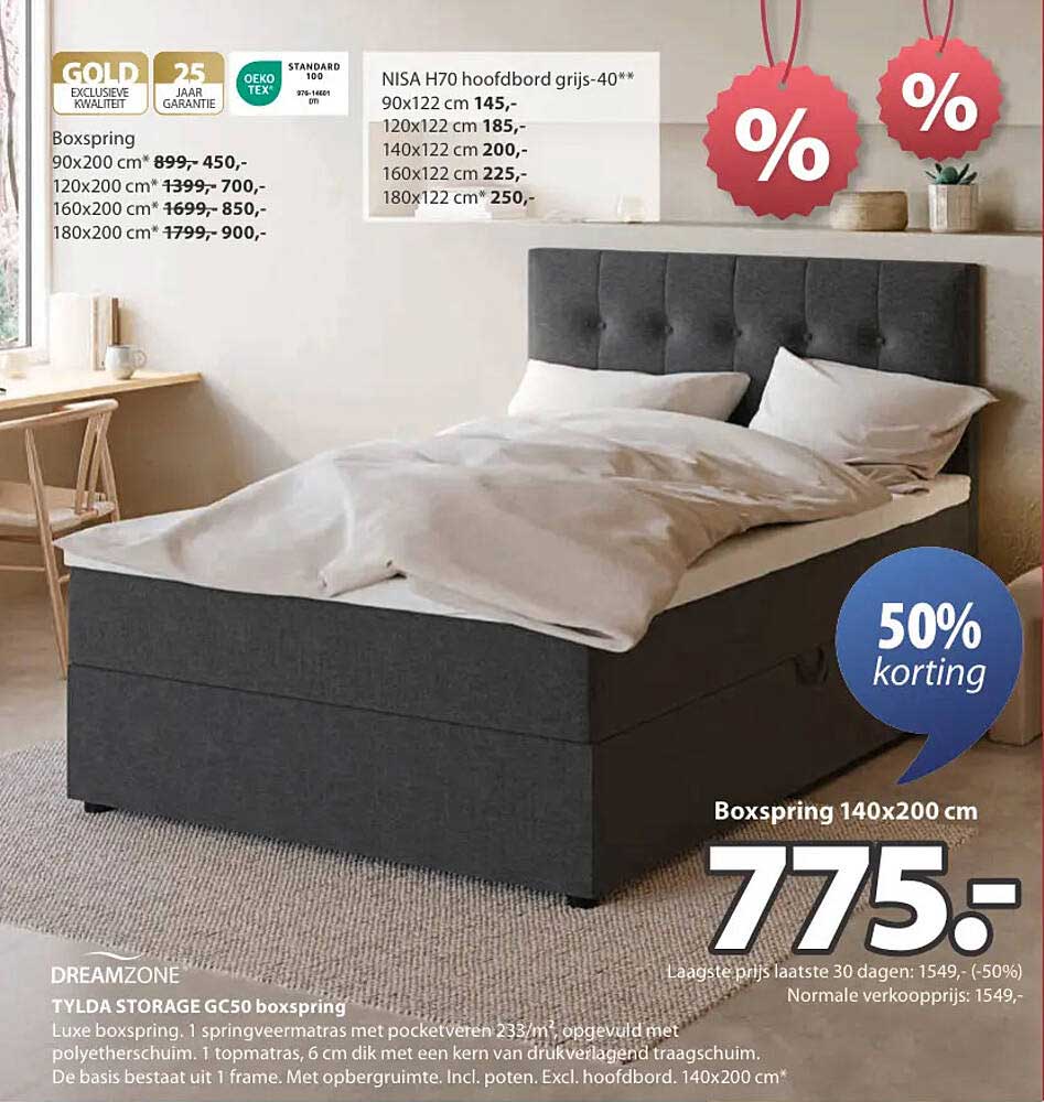 Boxspring 140x200 cm