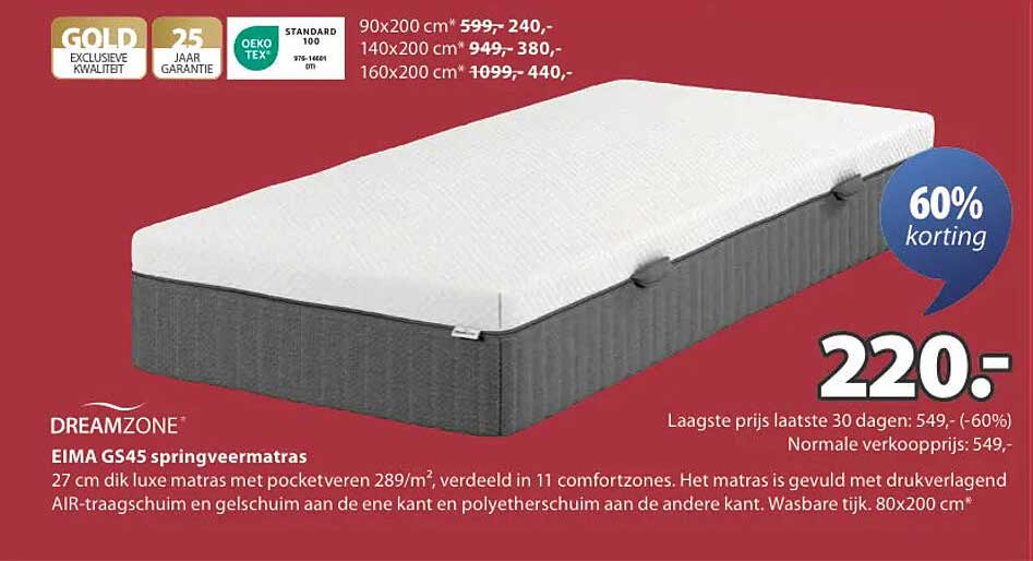 EIMA GS45 springvermatras