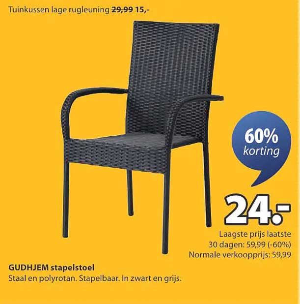 GUDHJEM stapelstoel